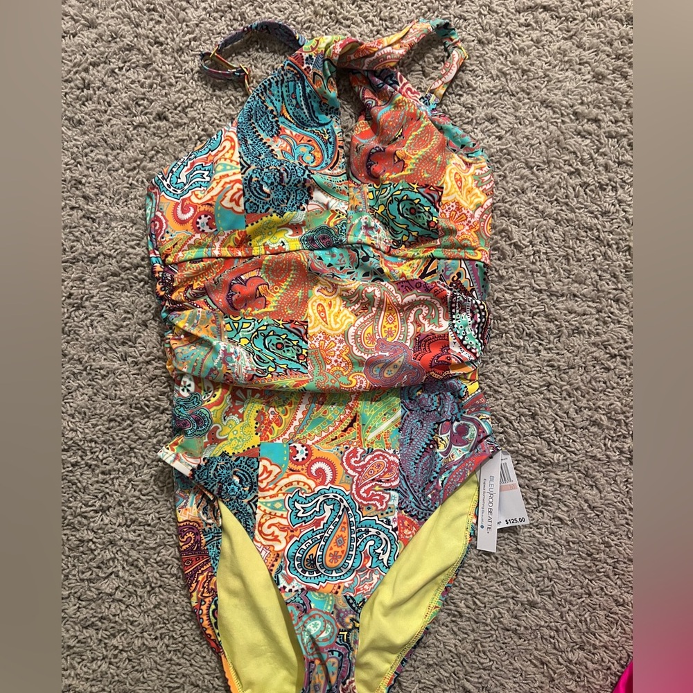 New- Paisley print Bleu Rod Beattie Suit